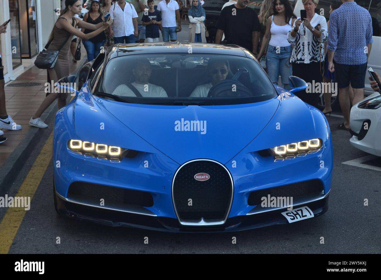 R8 TT, and Bugatti Chiron (Shz1).Both on Magna Supercars Event. Stock Photo