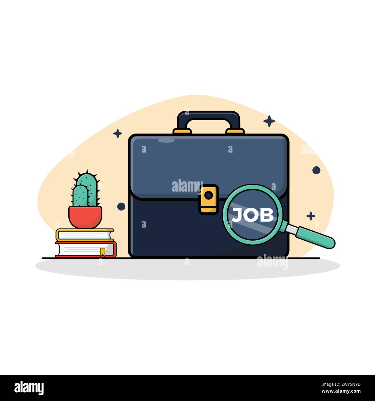 Search for Job Concept Vector Illustration Stock Vector