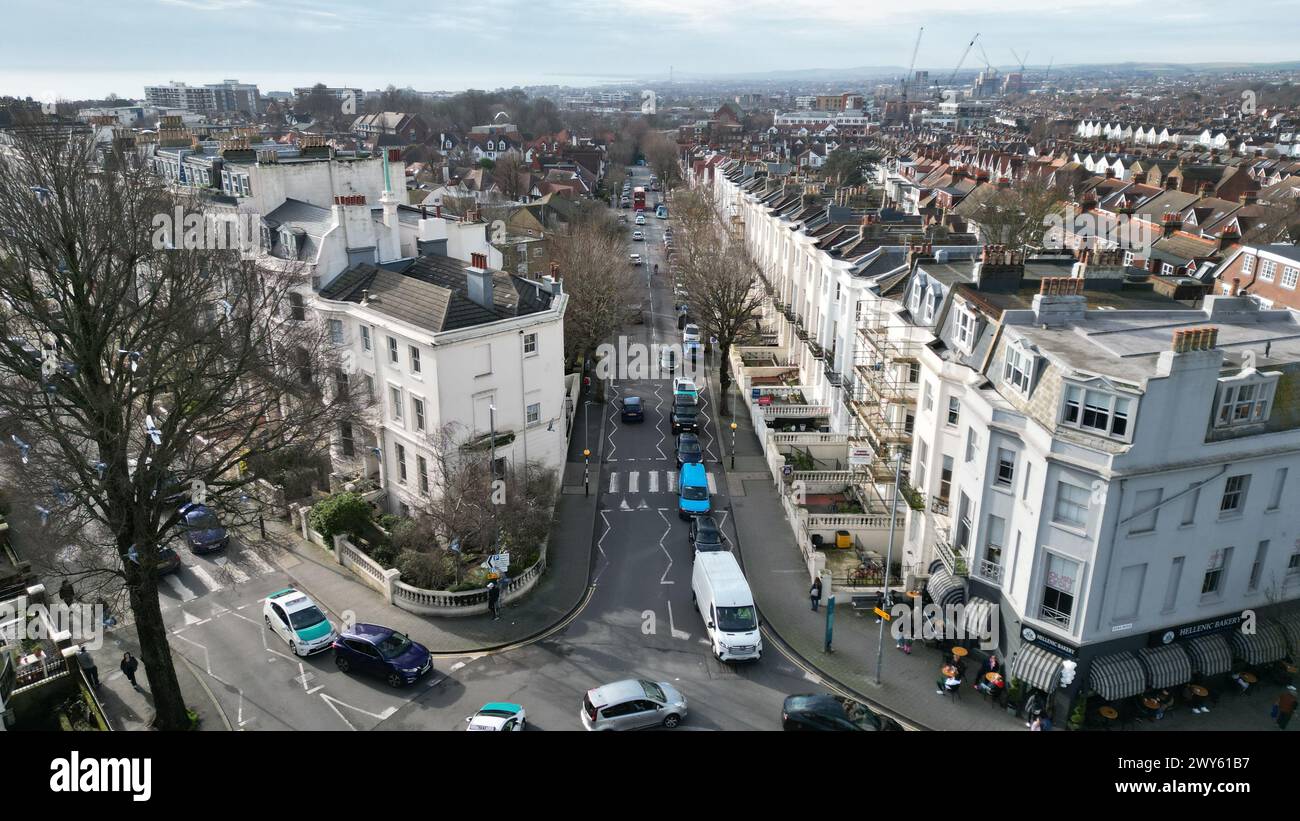 Brighton East sussex, aerial view from Five ways Stock Photo