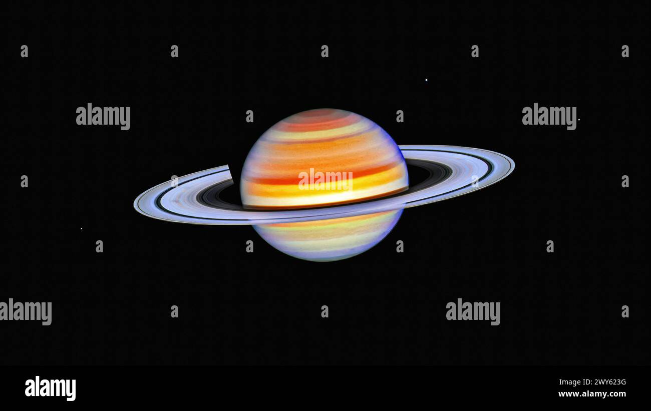 Planet Jupiter. Digital enhancement of an image by NASA Stock Photo