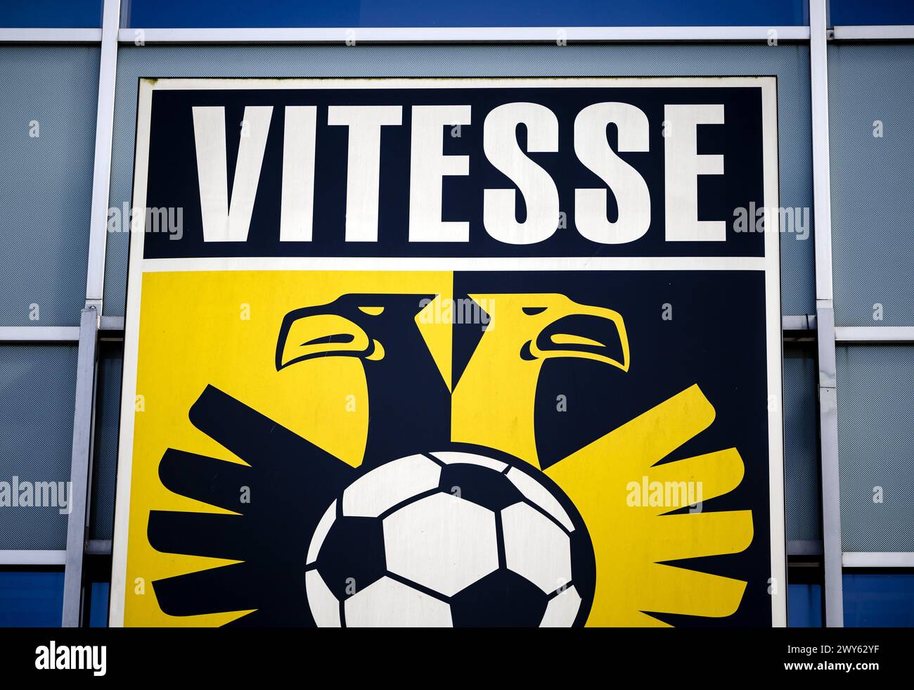 ARNHEM - The GelreDome stadium, home base of football club Vitesse. The football club is concerned about the withdrawal of the professional license. In addition to the financial problems, Vitesse is also having a very difficult year in terms of sport. The club is in seventeenth place and has to fear relegation. ANP SEM VAN DER WAL netherlands out - belgium out Stock Photo