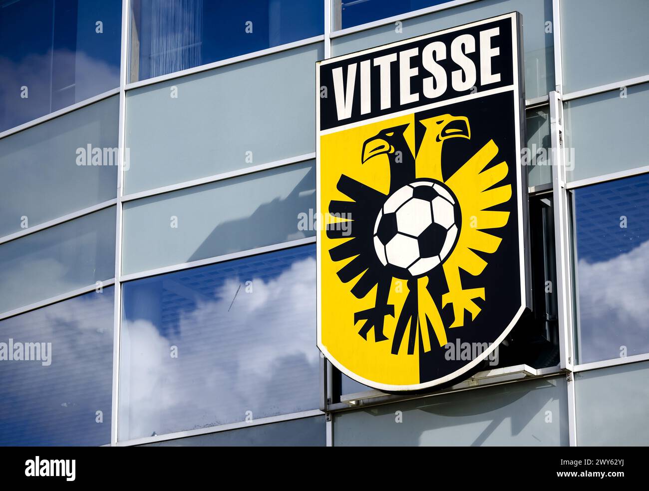 ARNHEM - The GelreDome stadium, home base of football club Vitesse. The football club is concerned about the withdrawal of the professional license. In addition to the financial problems, Vitesse is also having a very difficult year in terms of sport. The club is in seventeenth place and has to fear relegation. ANP SEM VAN DER WAL netherlands out - belgium out Stock Photo