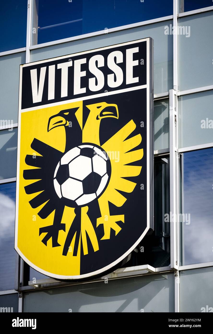 ARNHEM - The GelreDome stadium, home base of football club Vitesse. The football club is concerned about the withdrawal of the professional license. In addition to the financial problems, Vitesse is also having a very difficult year in terms of sport. The club is in seventeenth place and has to fear relegation. ANP SEM VAN DER WAL netherlands out - belgium out Stock Photo