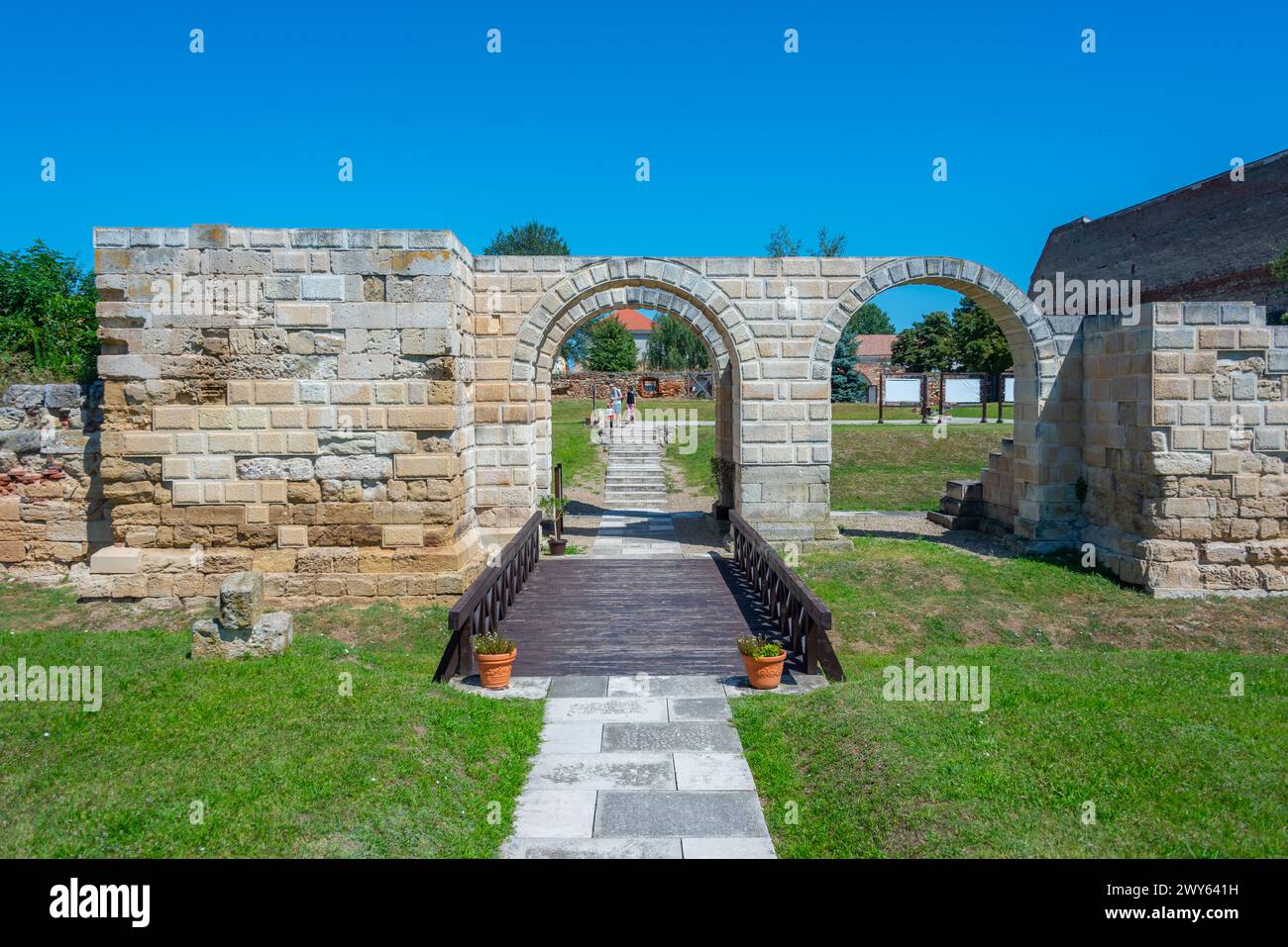 Apulum roman castrum south gate of Alba Iulia town in Romania Stock Photo