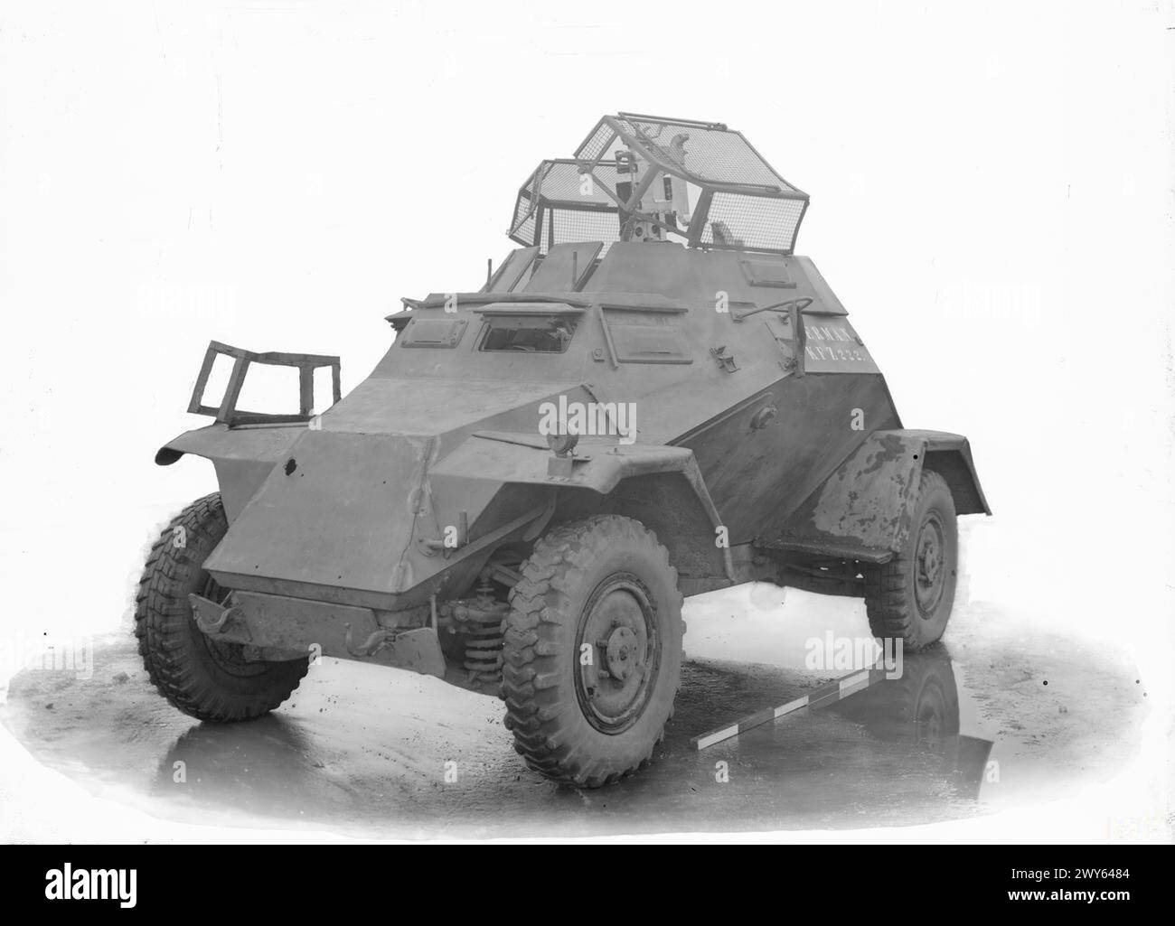 German SdKfz 222 armoured car used during the Second World War, a light ...