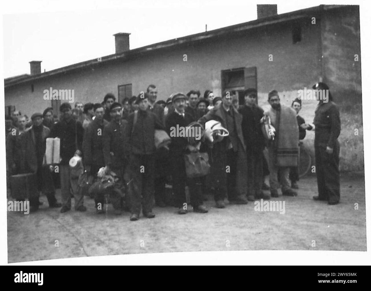 THE LIBERATION OF STALAG 7A, MOOSBURG, GERMANY - Groups of released ...