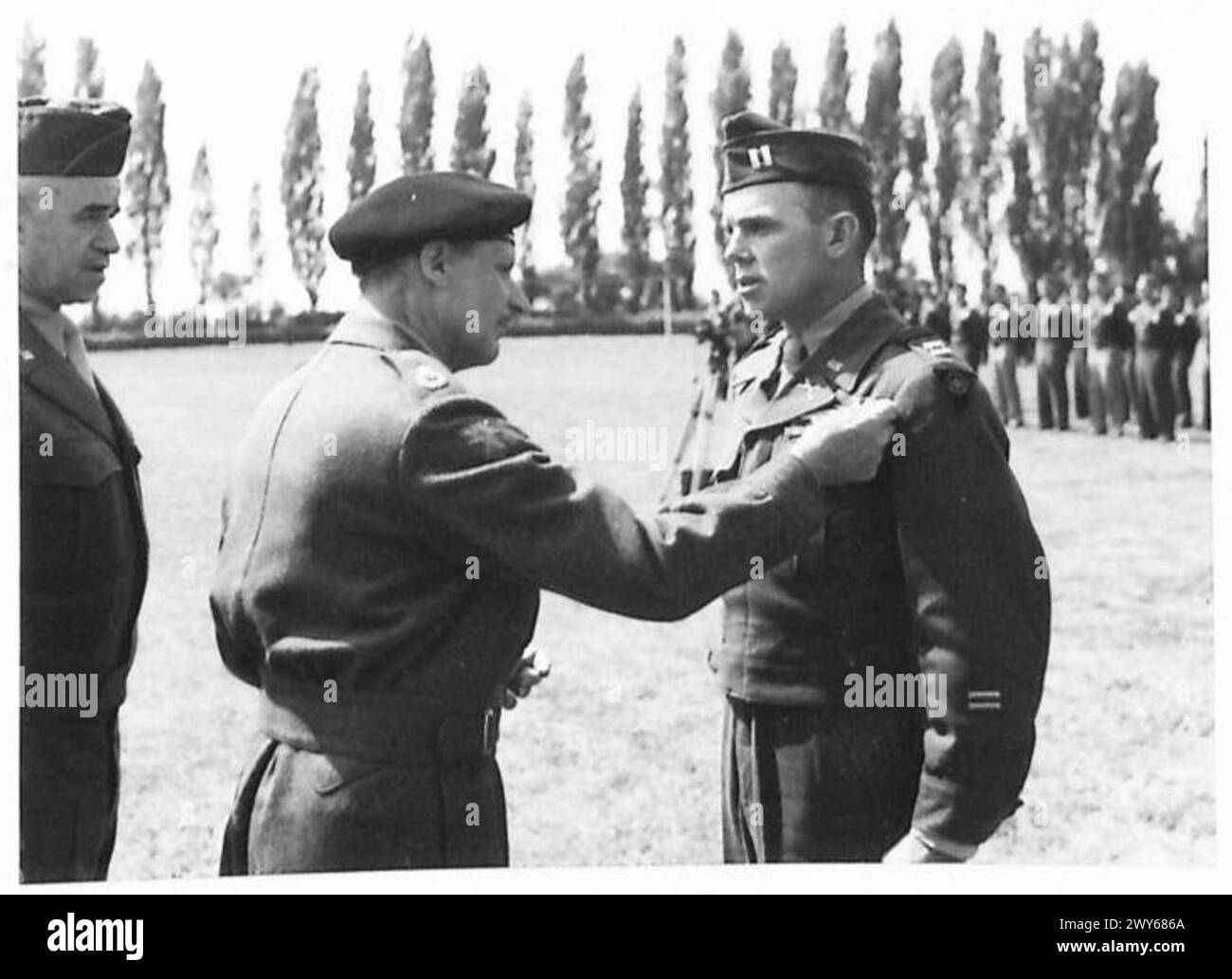 MILITARY CROSS - 1st Lieutenant Maurice L.Hill, 329th Infantry Regiment , British Army, 21st Army Group Stock Photo