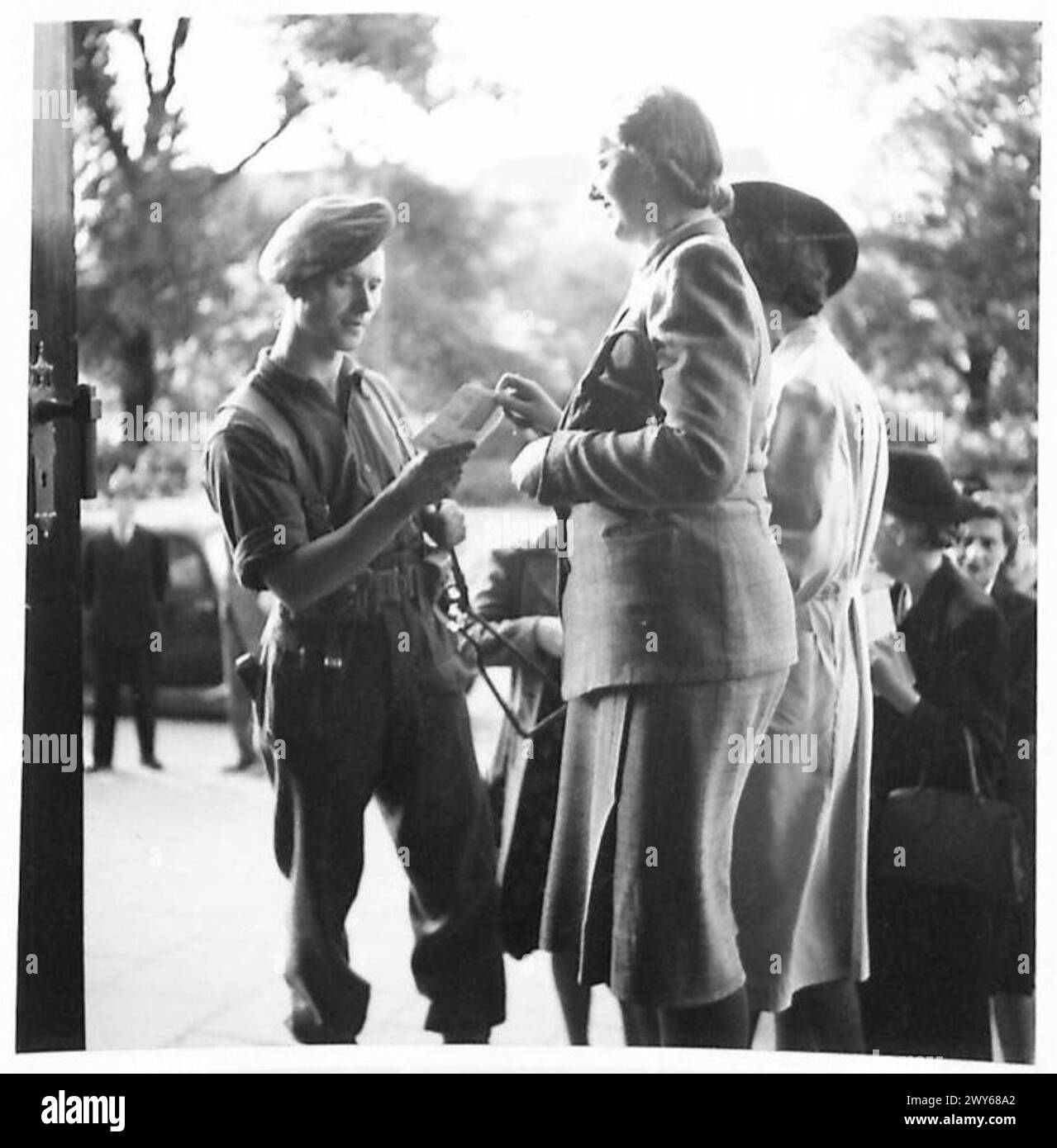 BRITISH FORCES NETWORK HAMBURG British guard on the entrance checks