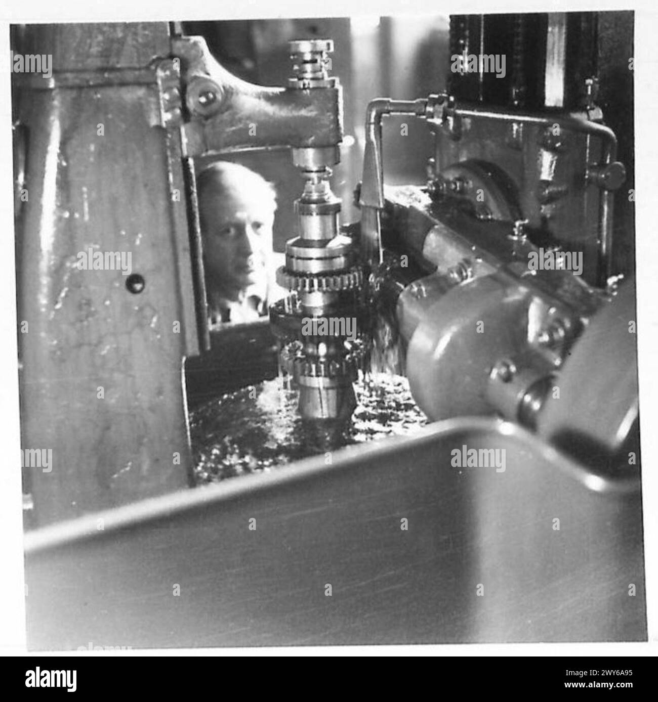 FORD WORKS AT COLOGNE - Machining gear wheels. , British Army of the Rhine Stock Photo