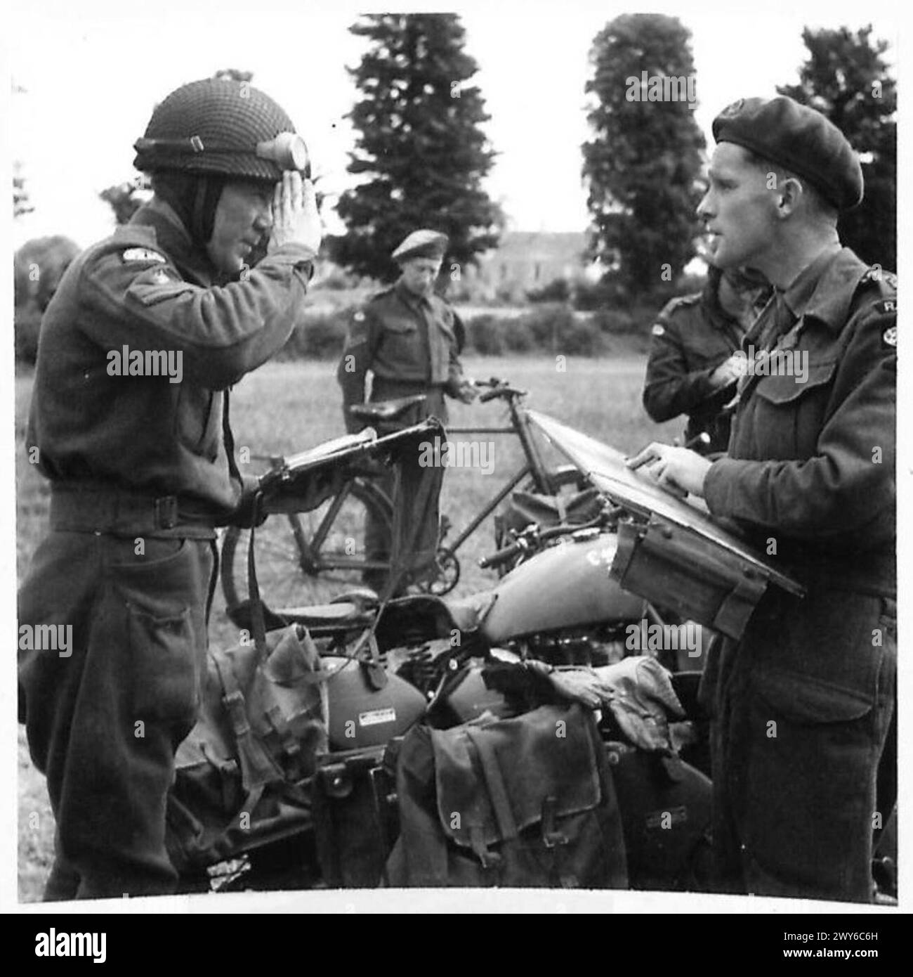 WITH 10 FIELD HYGIENE SECTION IN NORMANDY Major Taylor, CO of 10