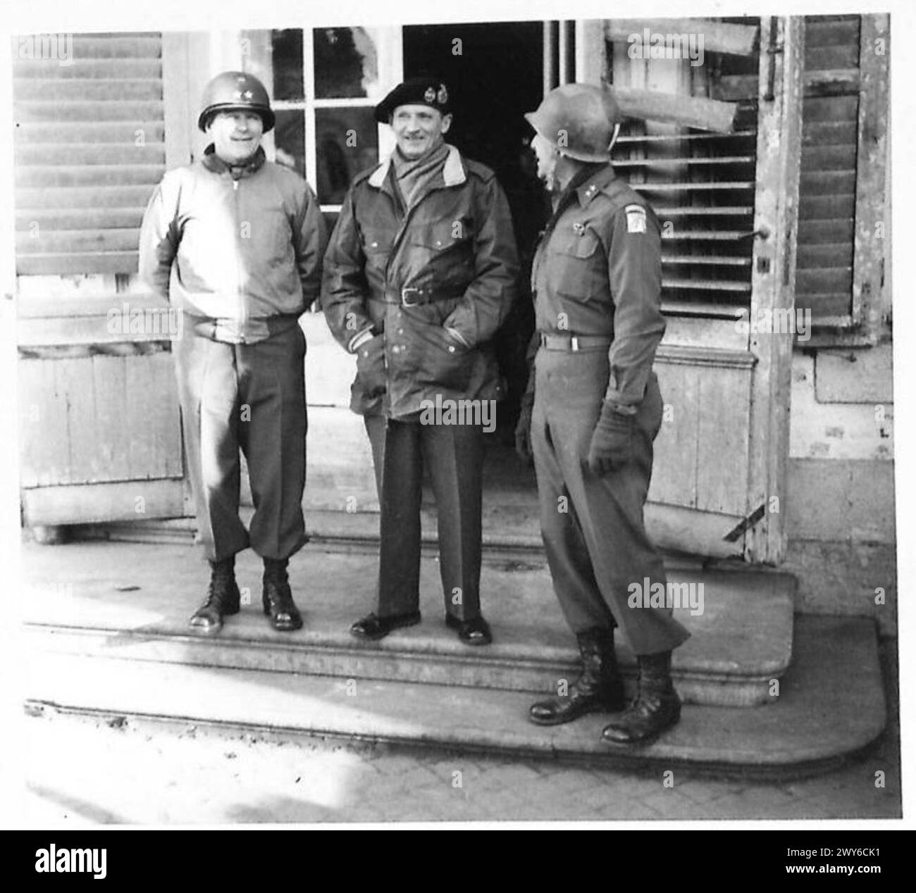 FIELD MARSHAL MONTGOMERY WITH AMERICAN GENERALS - The Commander-in ...