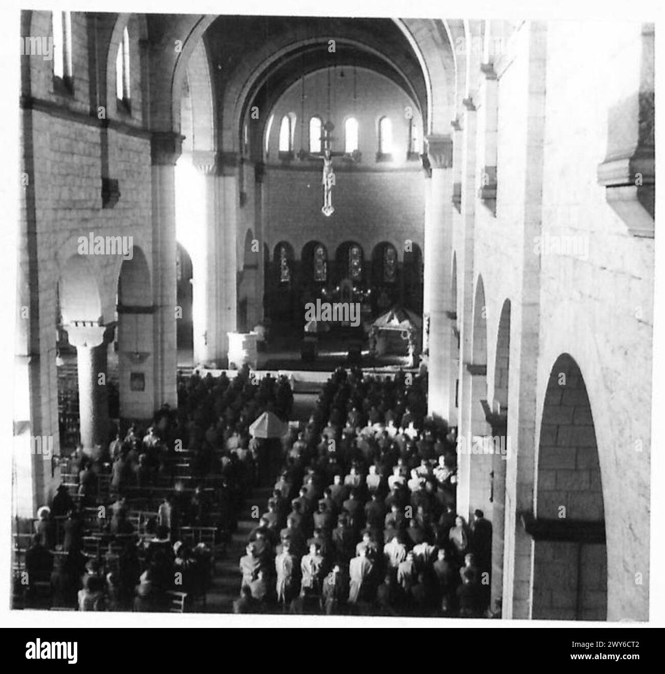 CHRISTMAS MASS IN BOURG LEOPOLD CHURCH - General view during the ...