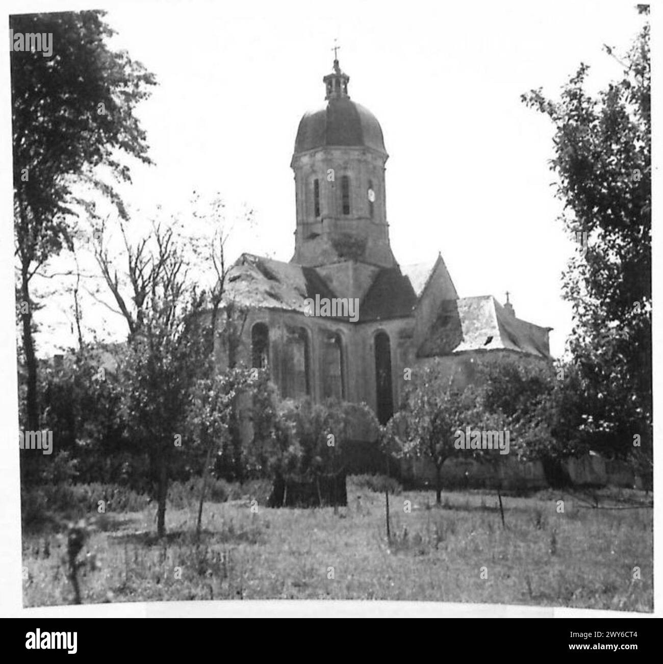 AN ADVANCE DRESSING STATION IN AN ABBEY Views of L'Abbaye Mondaye. No