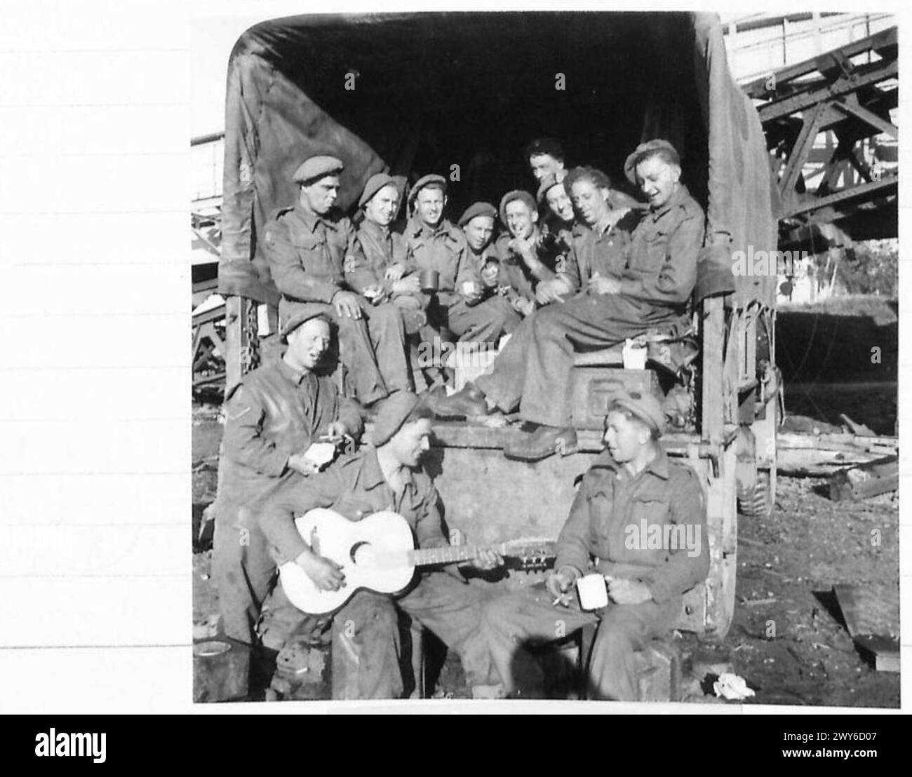 Sappers Boyd, Martin, and Cummings of the British Army 21st Army Group ...