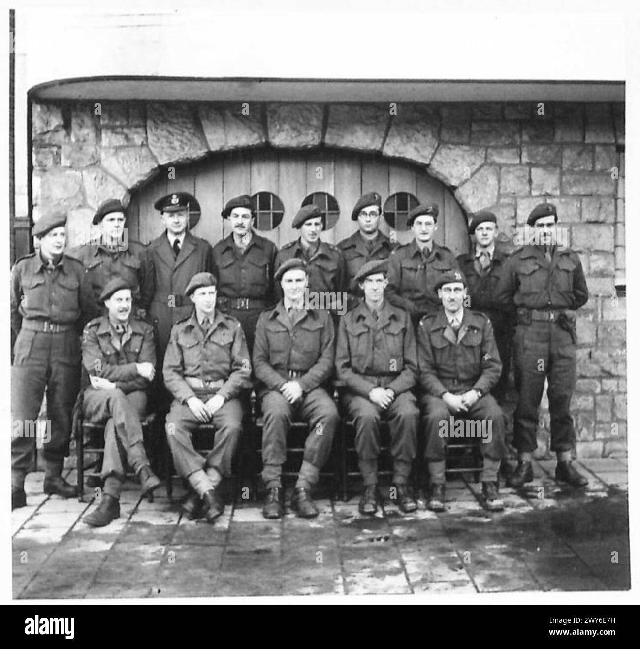 FACILITY VISIT Officers of the 1st Bn. Hereford Regiment, with Mr. S