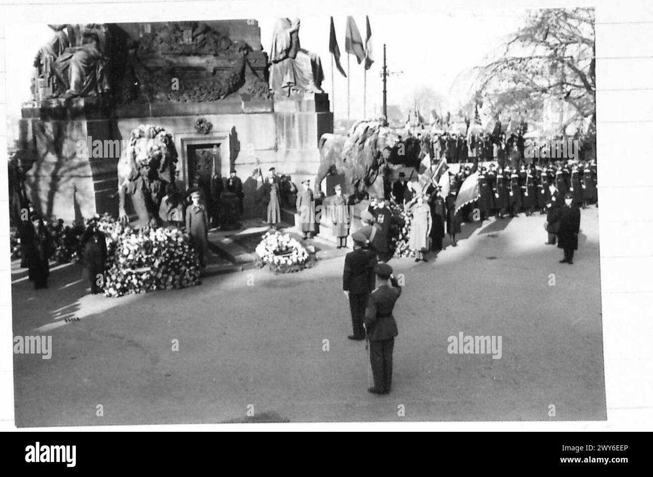 ARMISTICE DAY IN BRUSSELS Prince Charles [Regent of Belgium] saluting