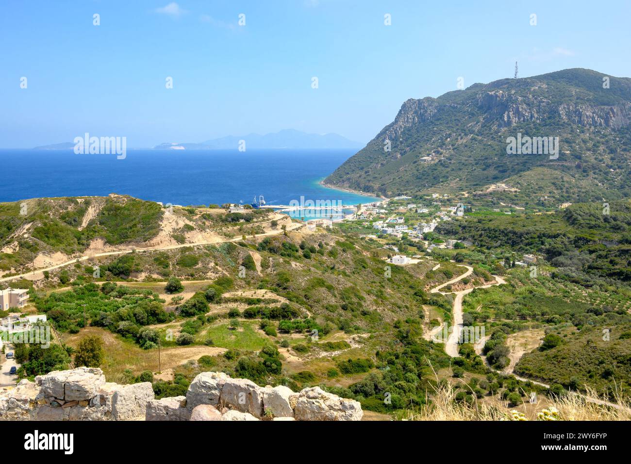 Kefalos village located in the south-west tip of Kos island. Dodecanese, Greece Stock Photo