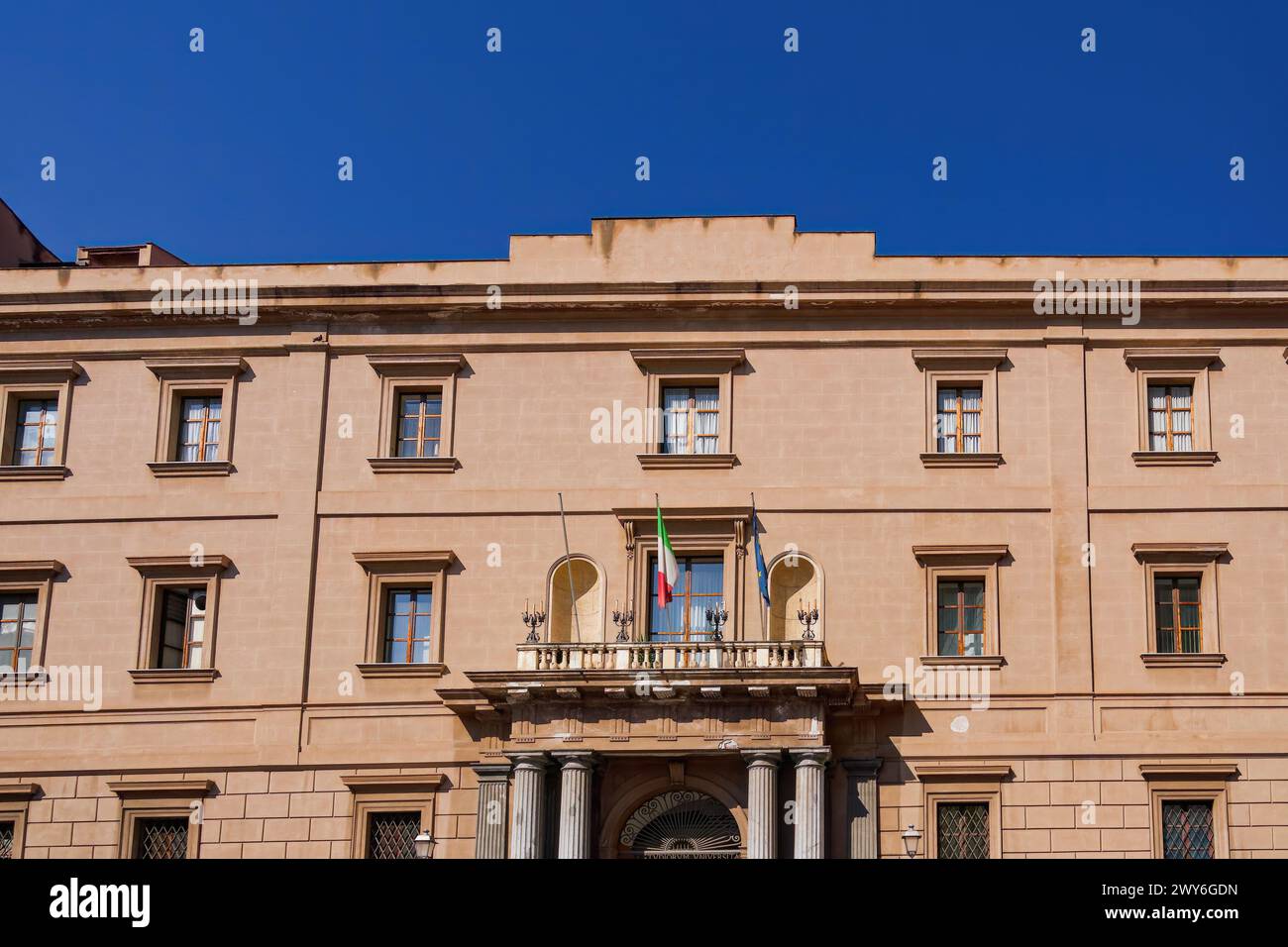 Palermo University Faculty Of Law Building facade in Sicily, Italy ...