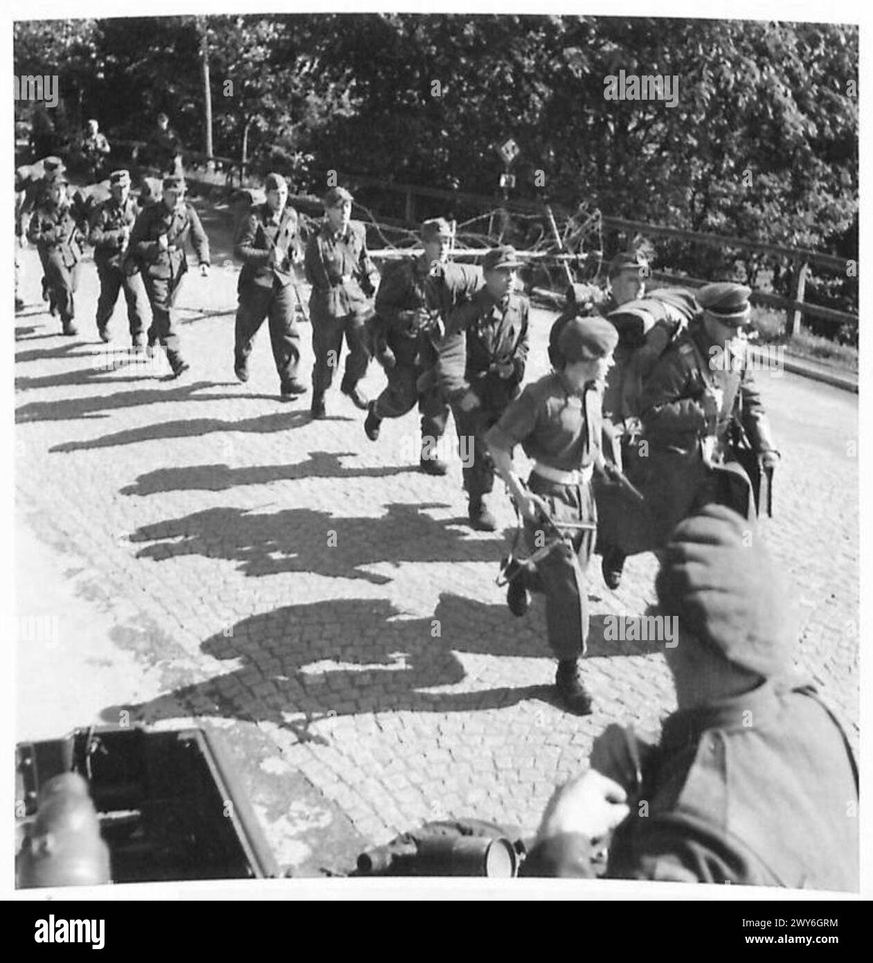 A German S.S. regiment arrives at the frontier within Germany, marking ...