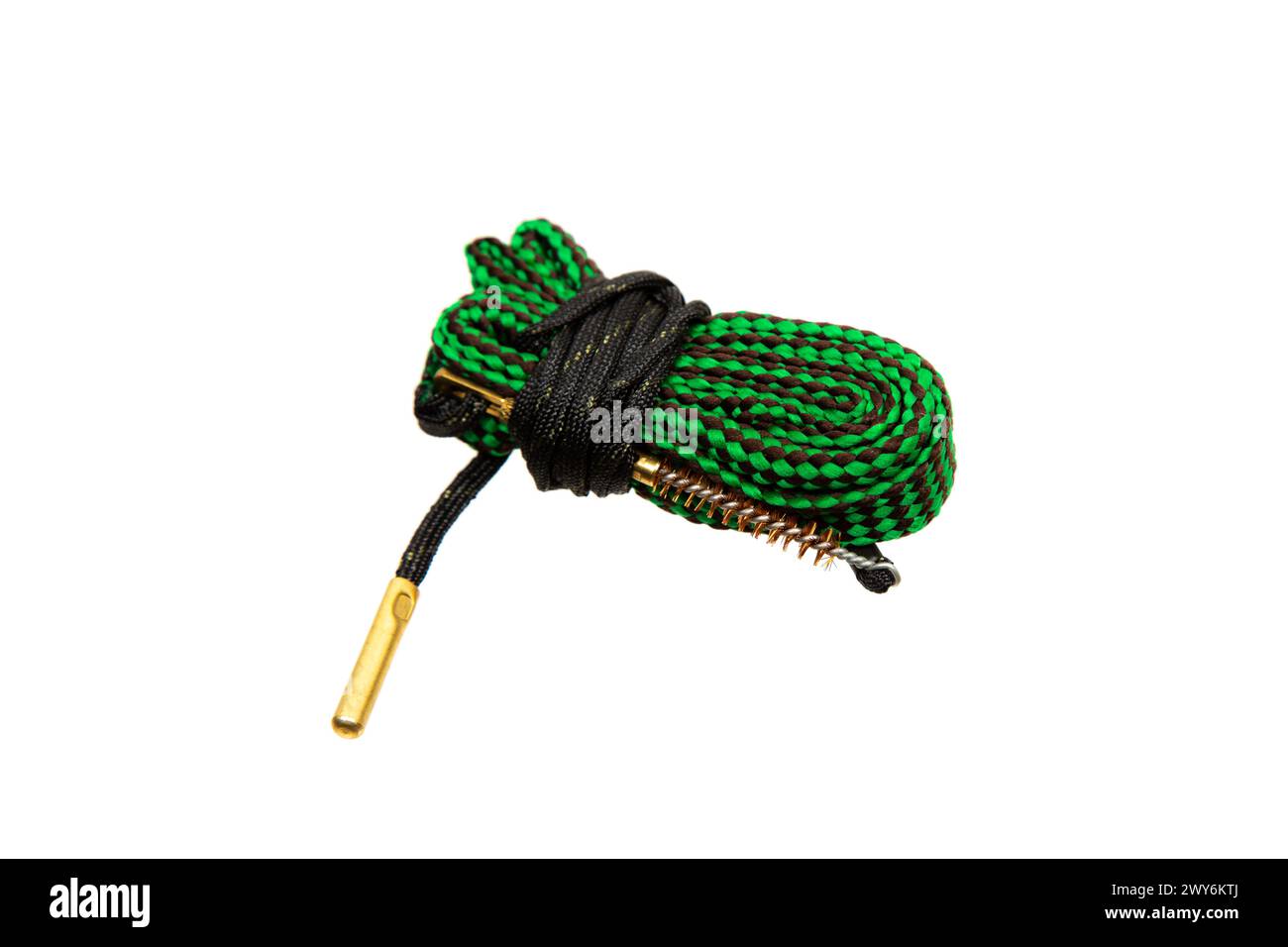 Flexible cleaning rod made of nylon tape for pulling through the barrel