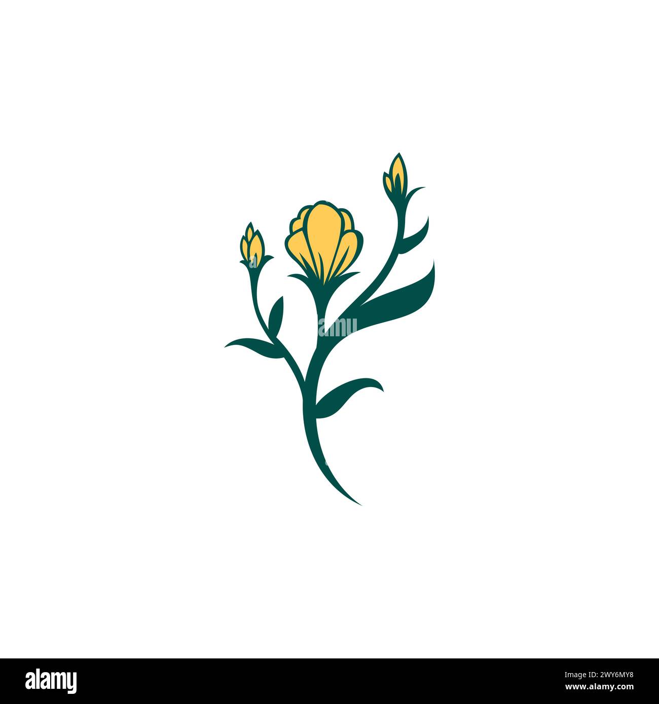 Flower Logo Design. Nature Logo Vector Stock Vector