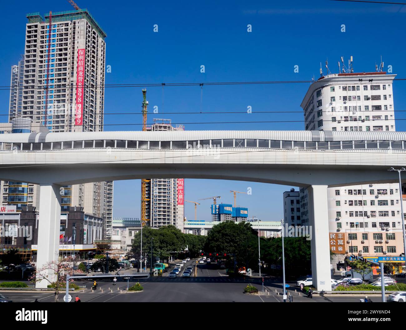 China, Guandong, Shenzhen high speed train track Stock Photo
