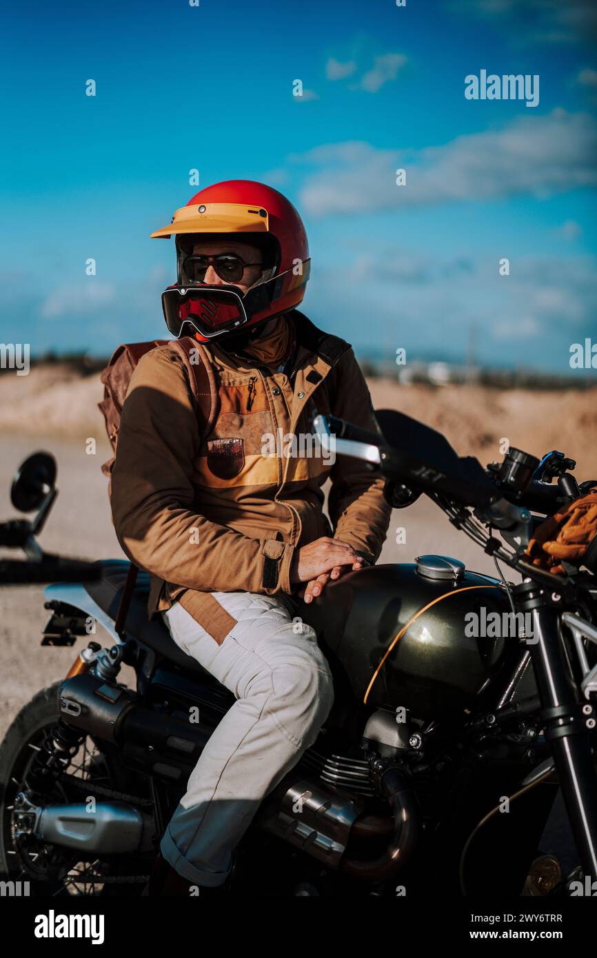 White Moto Rides Person on motorcycle rides hi-res stock photography and images - Alamy