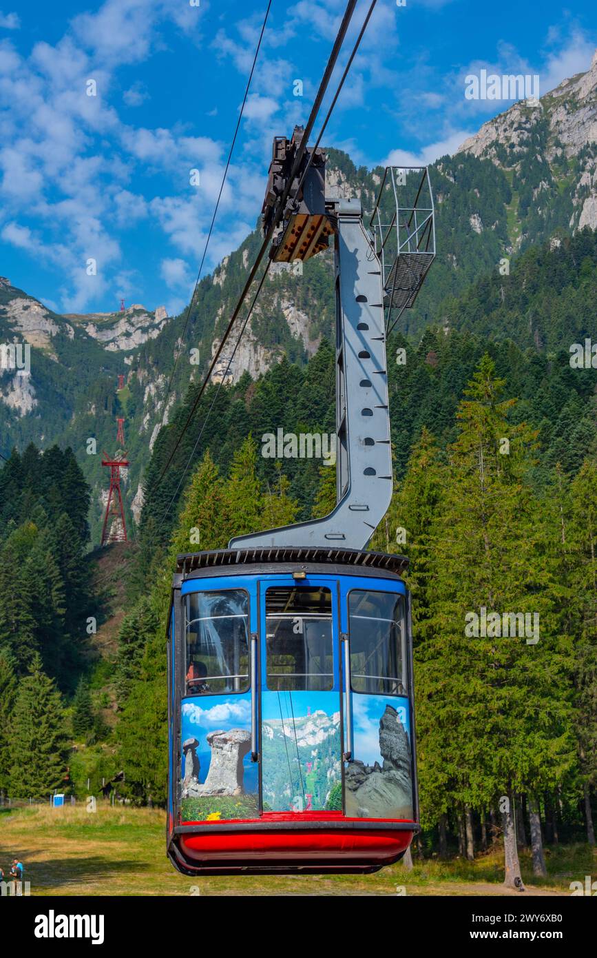 Busteni-Babele cable car in Romania Stock Photo - Alamy