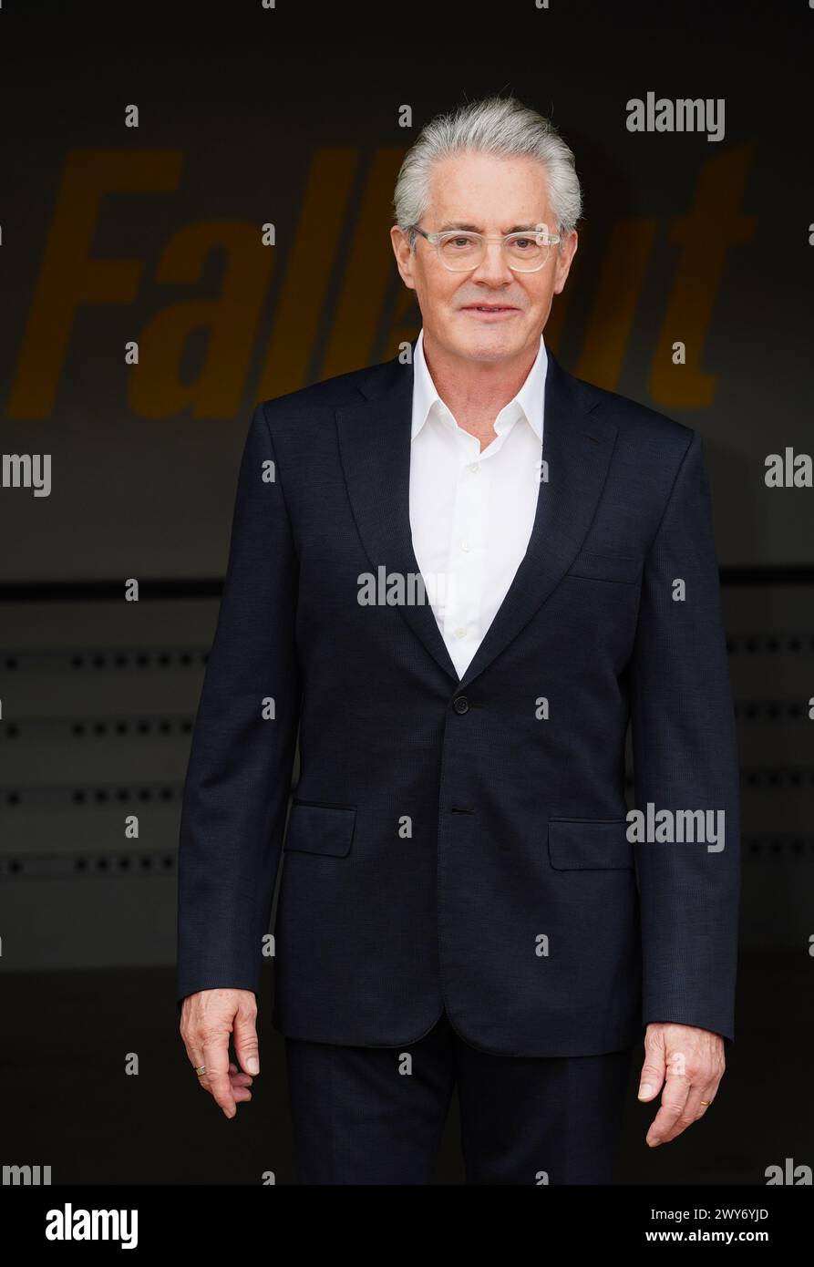 Kyle MacLachlan arriving for a UK special screening of Fallout at the Television Centre in White City, West London. Picture date: Thursday April 4, 2024. Stock Photo