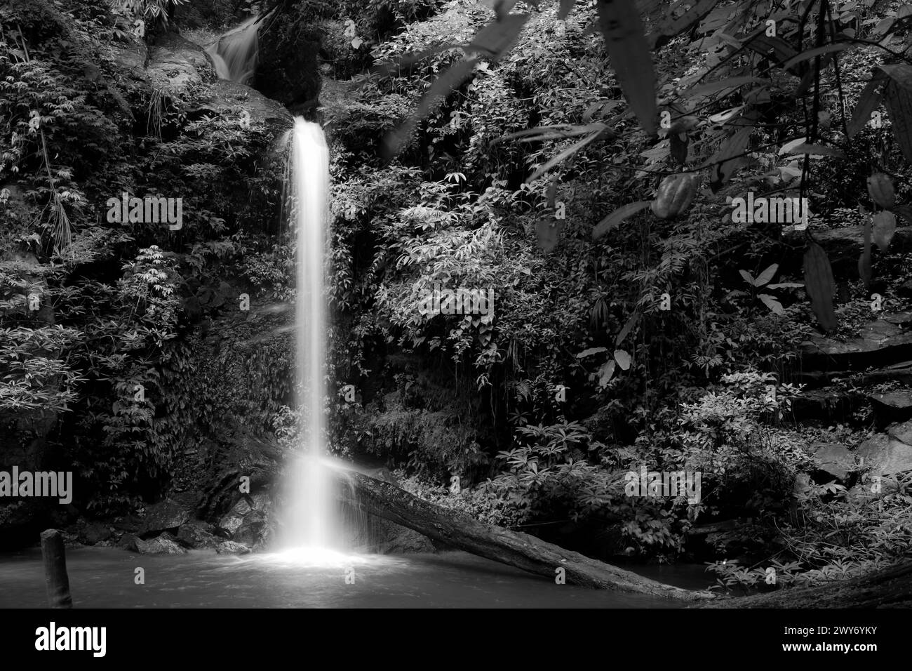 Thailand waterfall national park Black and White Stock Photos & Images