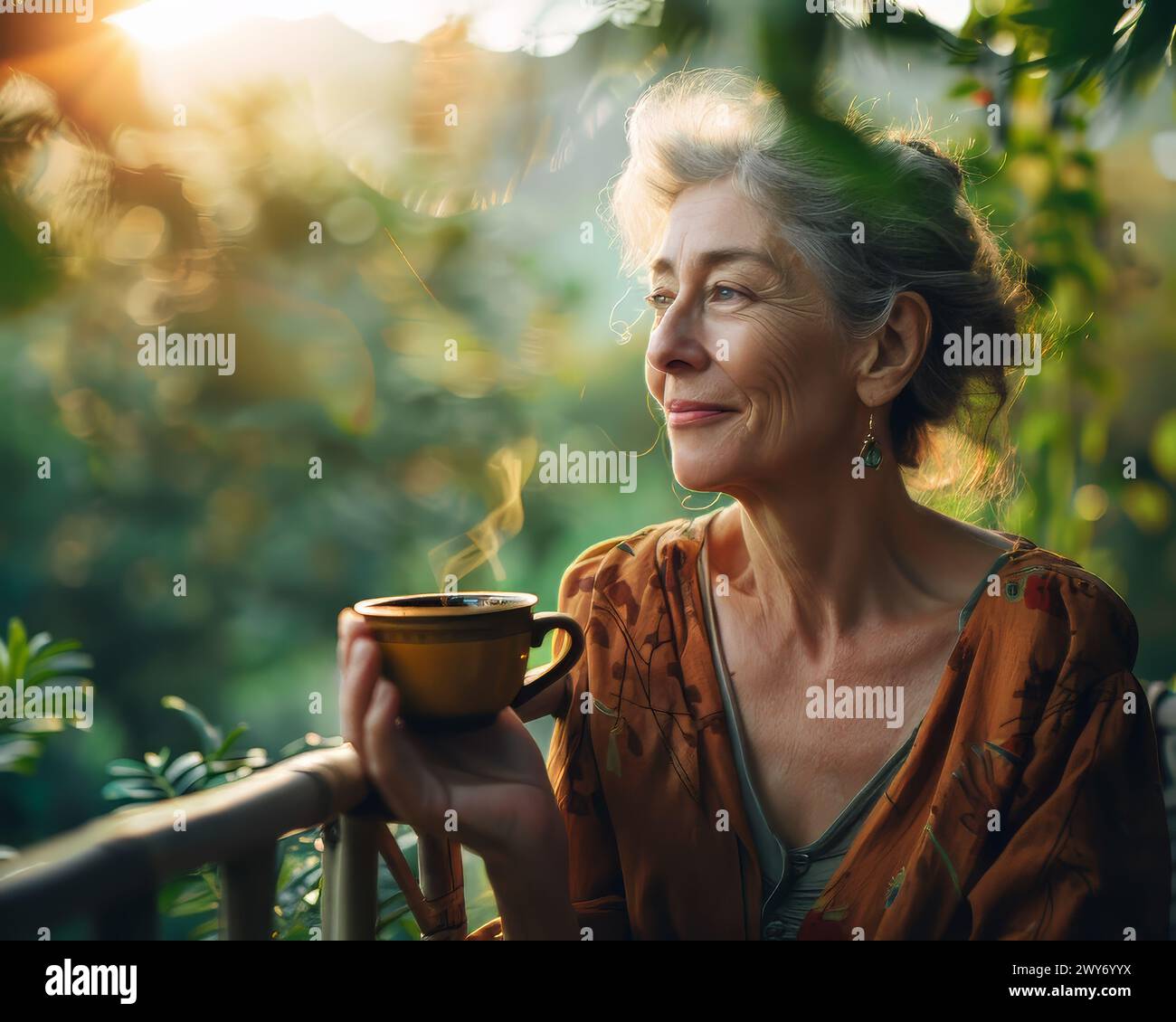 Old lady sitting on porch hi-res stock photography and images - Alamy
