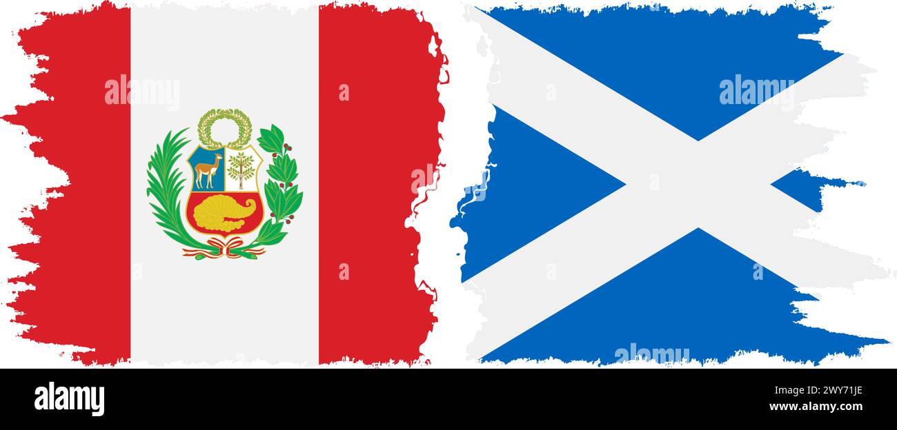 Scotland and Peru grunge flags connection, vector Stock Vector Image ...