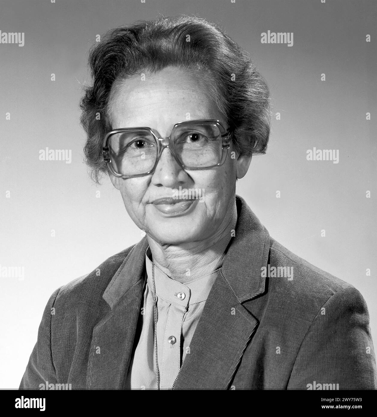 KATHERINE JOHNSON (1918-2020) American NASA mathematician in 1983 Stock Photo