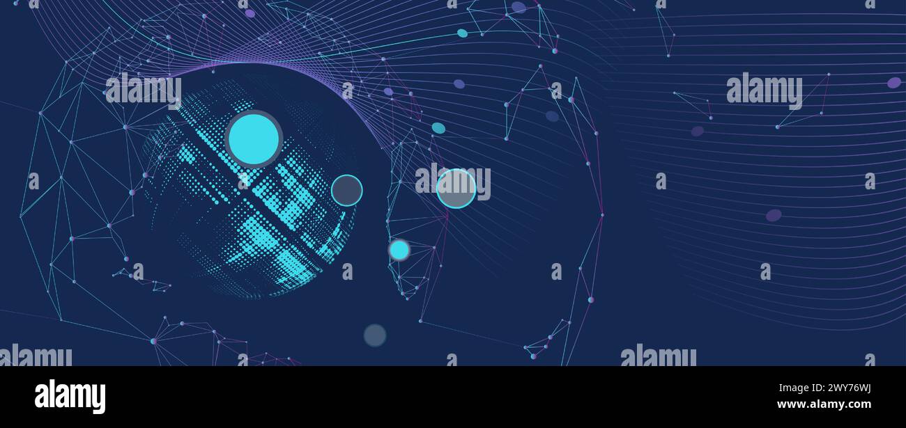 Abstract tech background. Futuristic technology interface for business ...