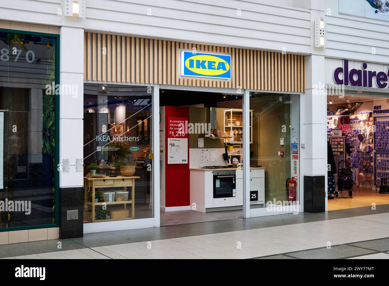 Stockport town centre Merseyway Shopping Centre Ikea kitchen shop Stock Photo