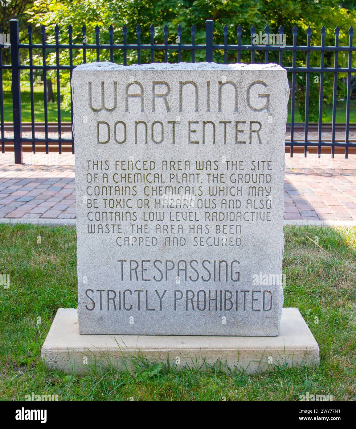 Tombstone for a Town in St. Louis, Michigan Stock Photo