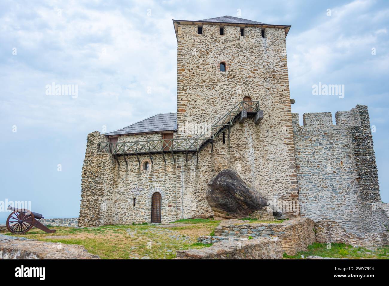 Vrsac castle in Serbia during summer Stock Photo