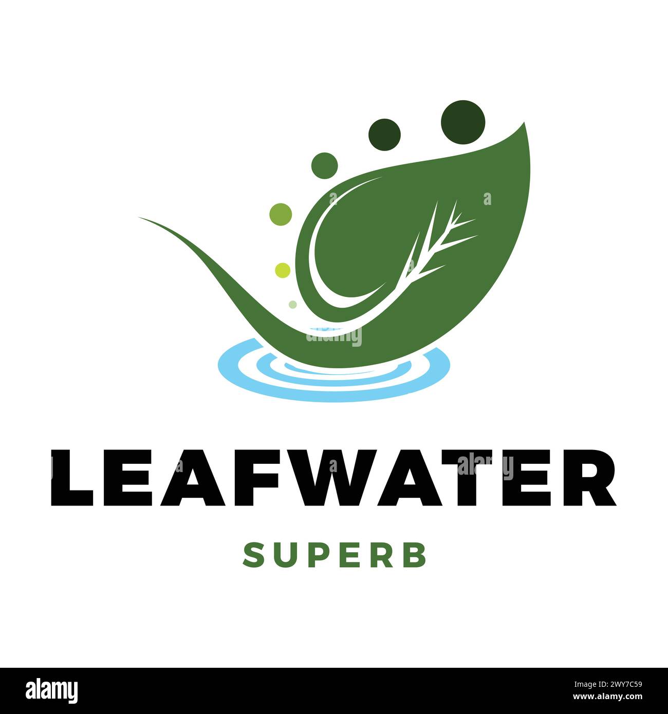Leaf Water Icon Logo Design Template Stock Vector Image & Art - Alamy