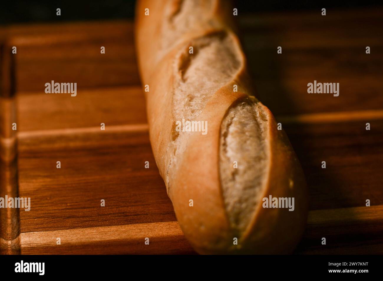 Part baked baguette Stock Photo