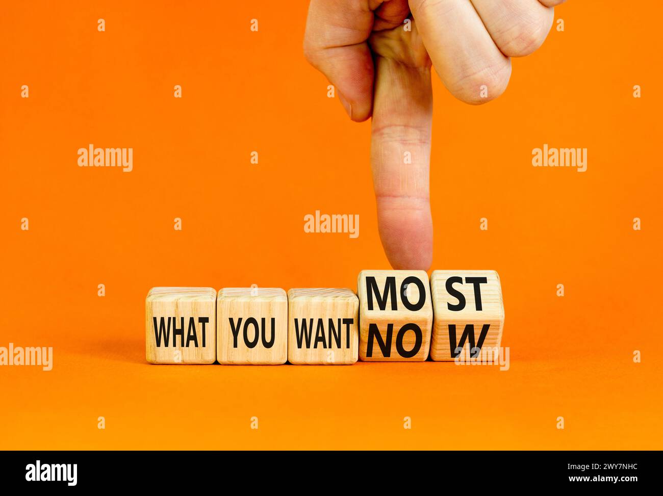 What you want now or most symbol. Concept word What you want now or ...