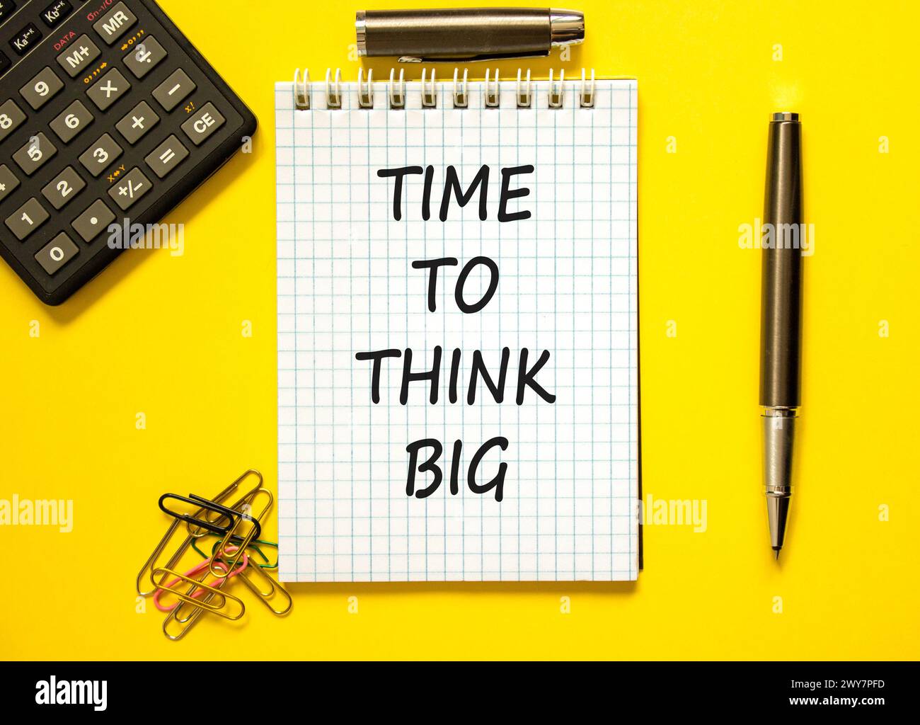 Time to think big symbol. Concept words Time to think big on beautiful ...