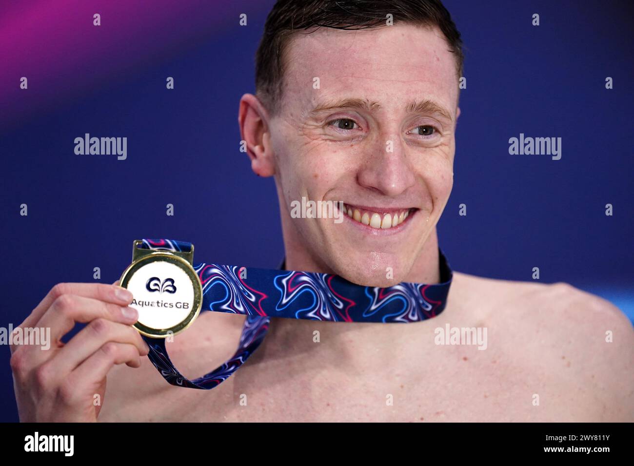 Max Litchfield after winning the Men's 400m IM Paris Final on day three