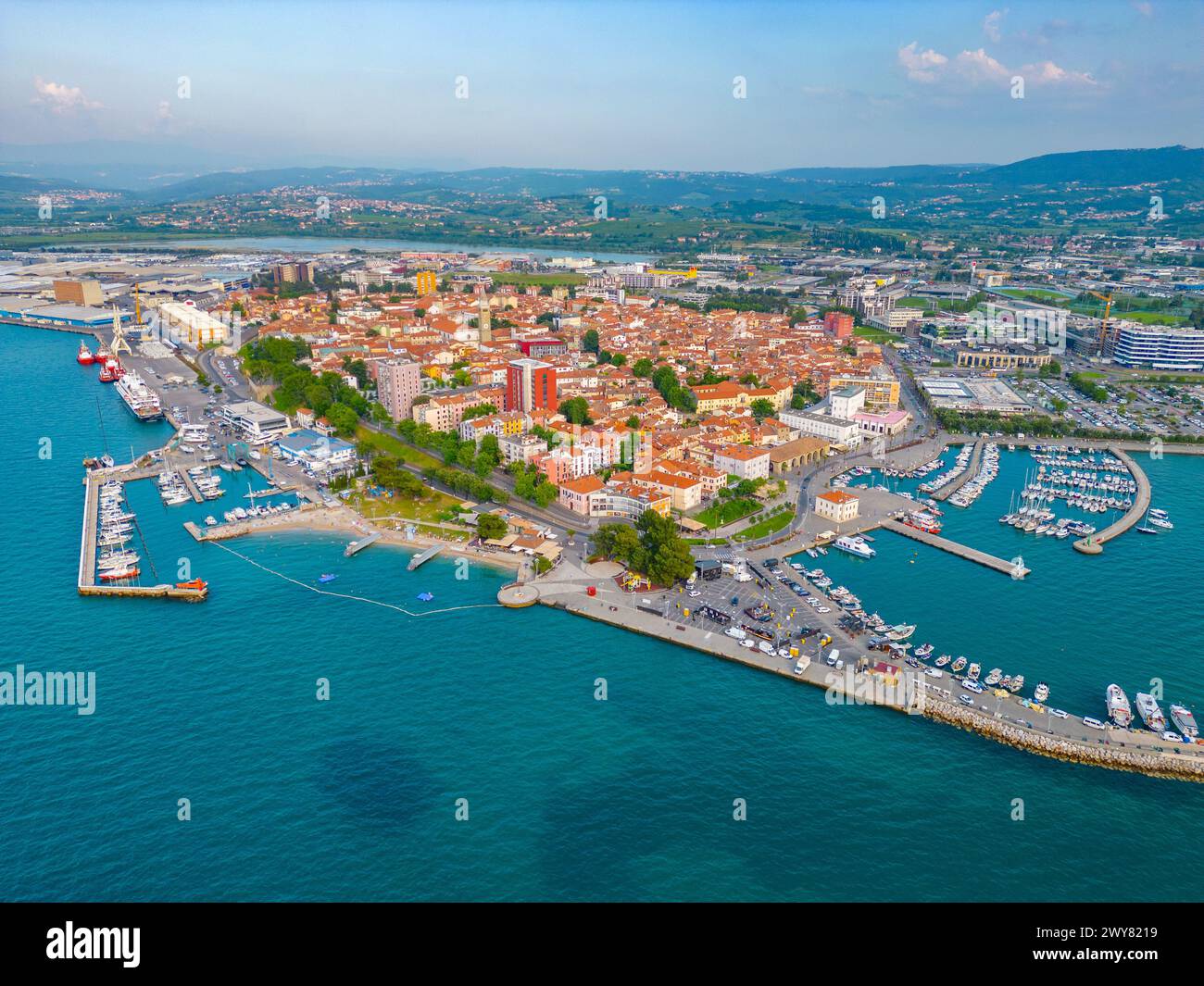 Aerial view of Slovenian town Koper Stock Photo - Alamy