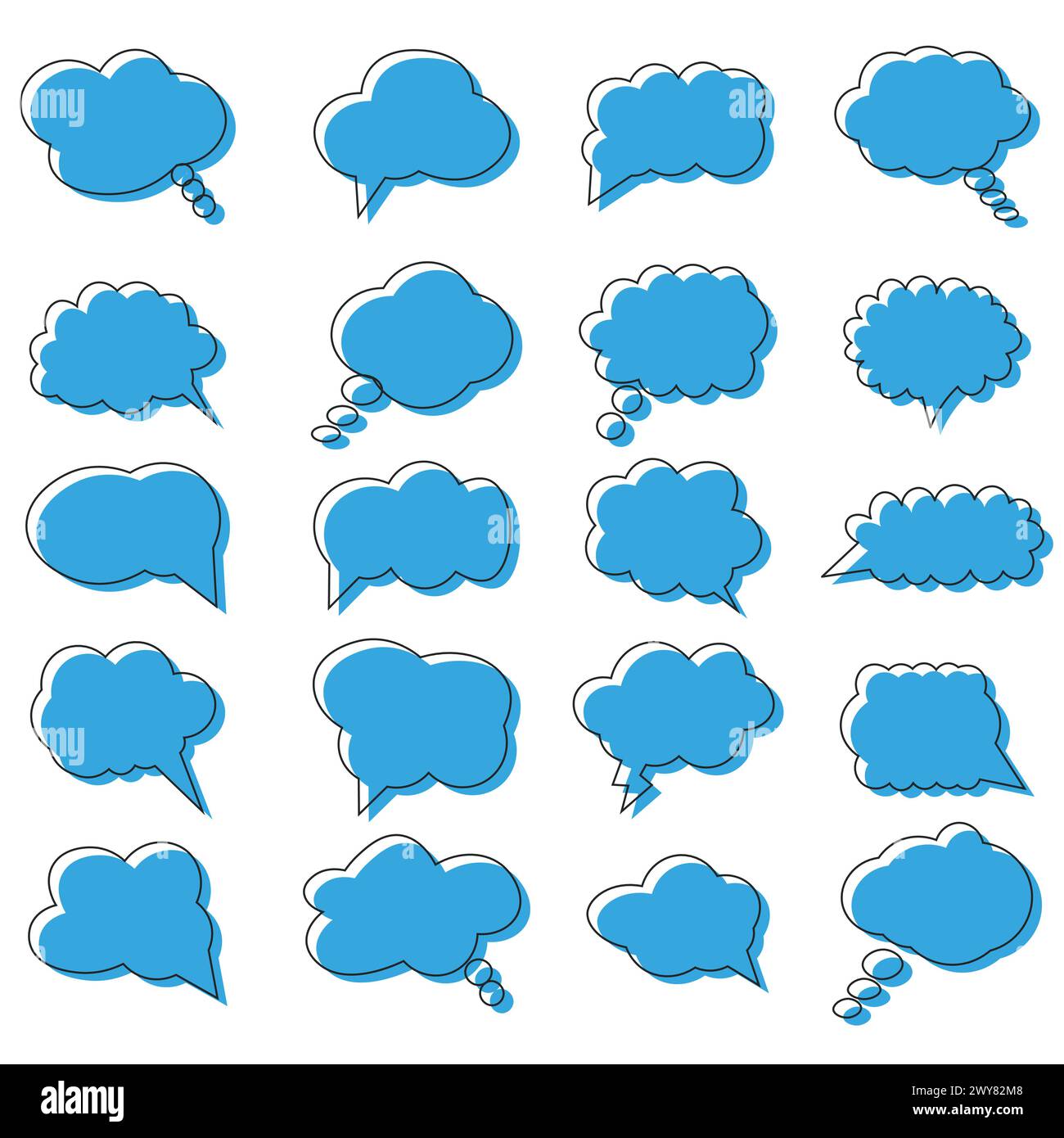 Blank Empty Speech Bubbles Vector Illustration Stock Vector Image & Art ...