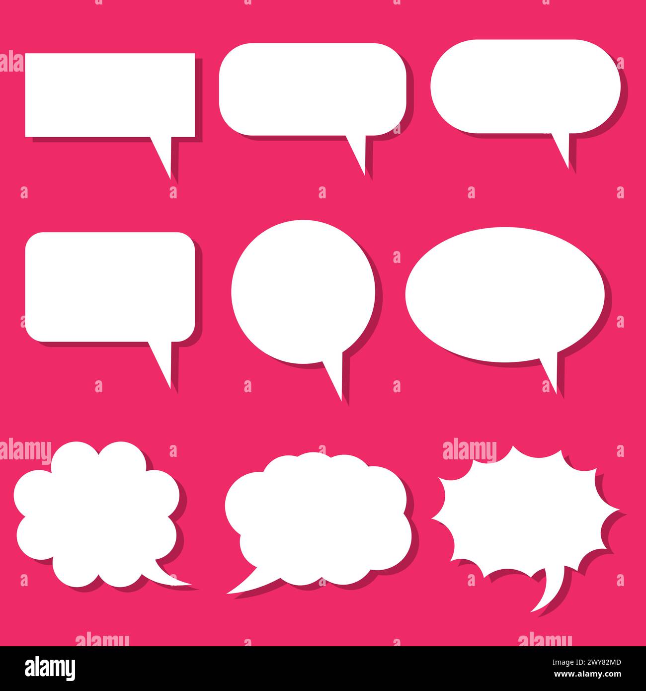 Blank Empty Speech Bubbles Vector Illustration Stock Vector Image & Art ...
