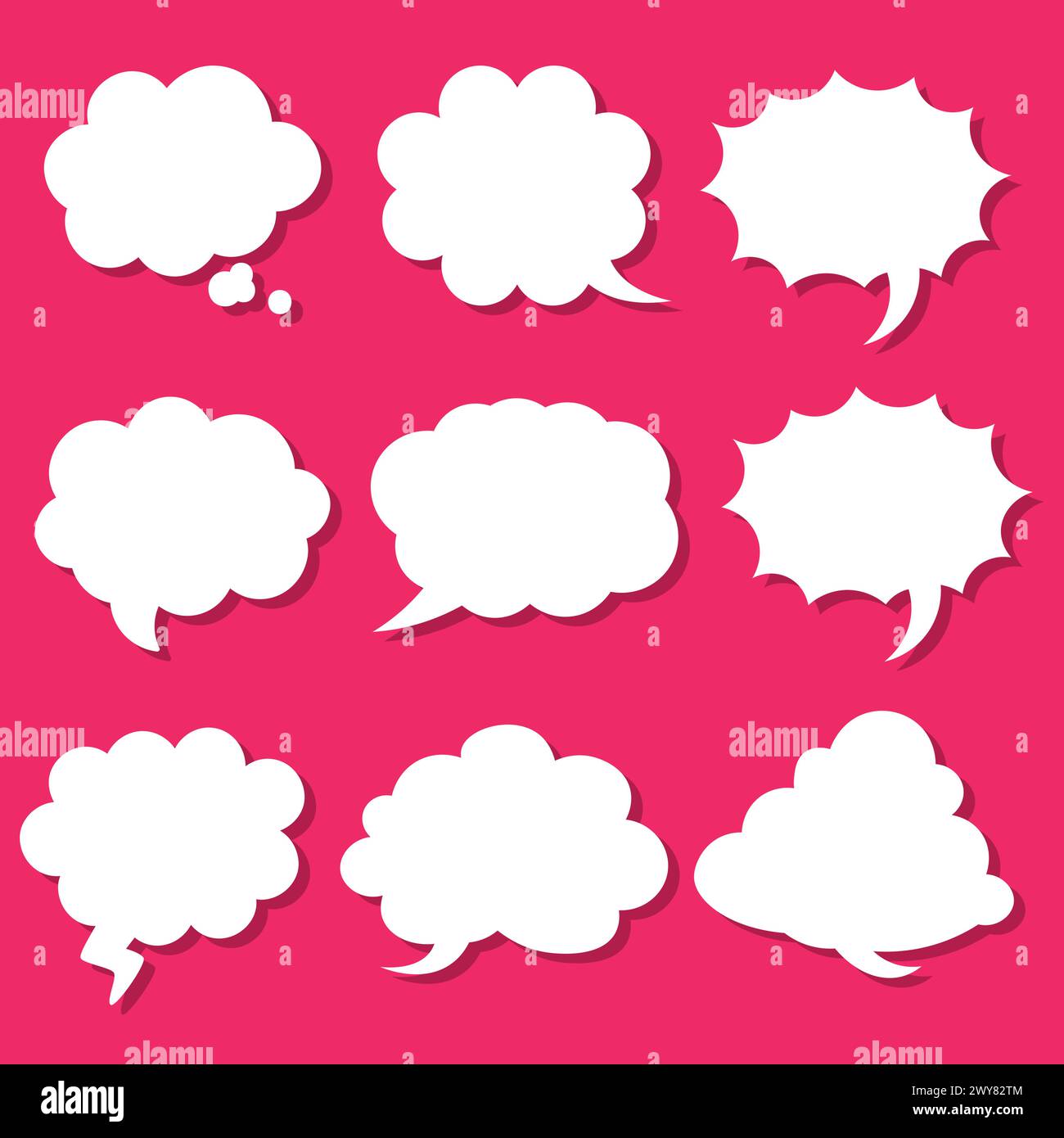 Blank Empty Speech Bubbles Vector Illustration Stock Vector