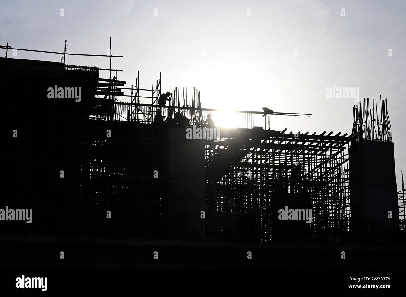 NEW DELHI, INDIA APRIL 4 A view of under construction DelhiMeerut