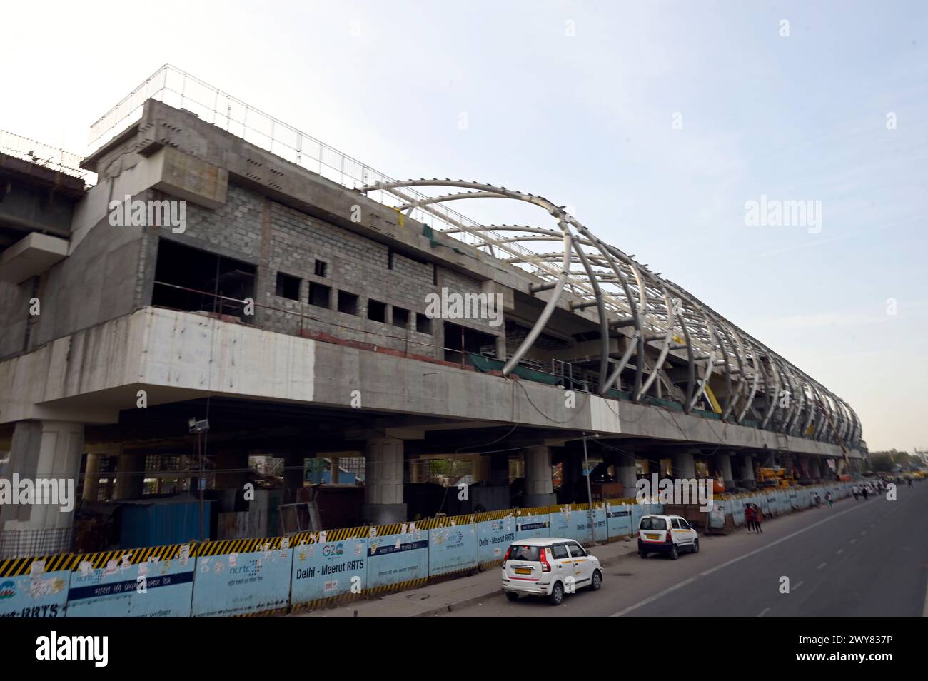 NEW DELHI, INDIA APRIL 4 A view of under construction DelhiMeerut