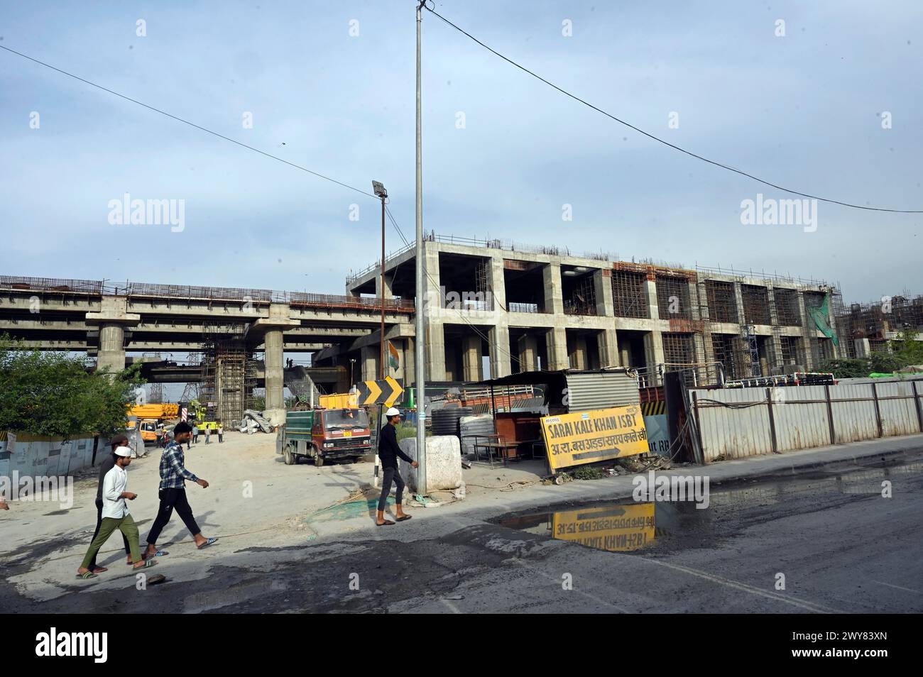 NEW DELHI, INDIA APRIL 4 A view of under construction DelhiMeerut