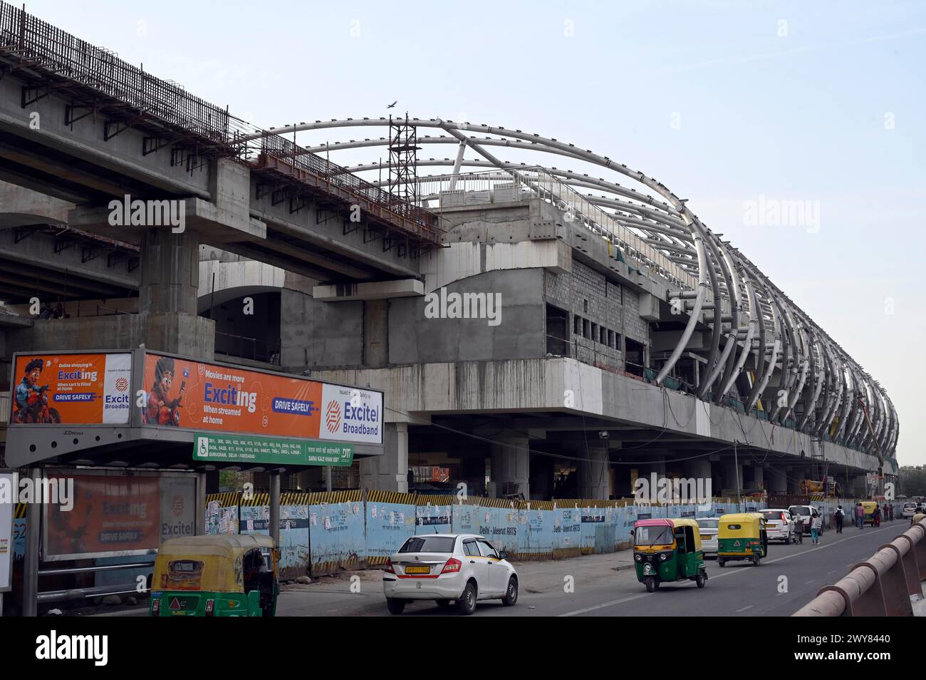 NEW DELHI, INDIA APRIL 4 A view of under construction DelhiMeerut